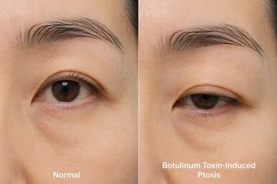 Eyelid-position comparison illustration