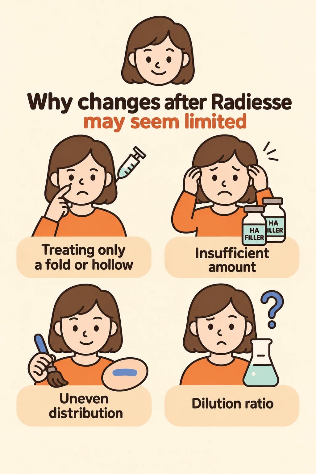 Source illustration of possible reasons for limited change