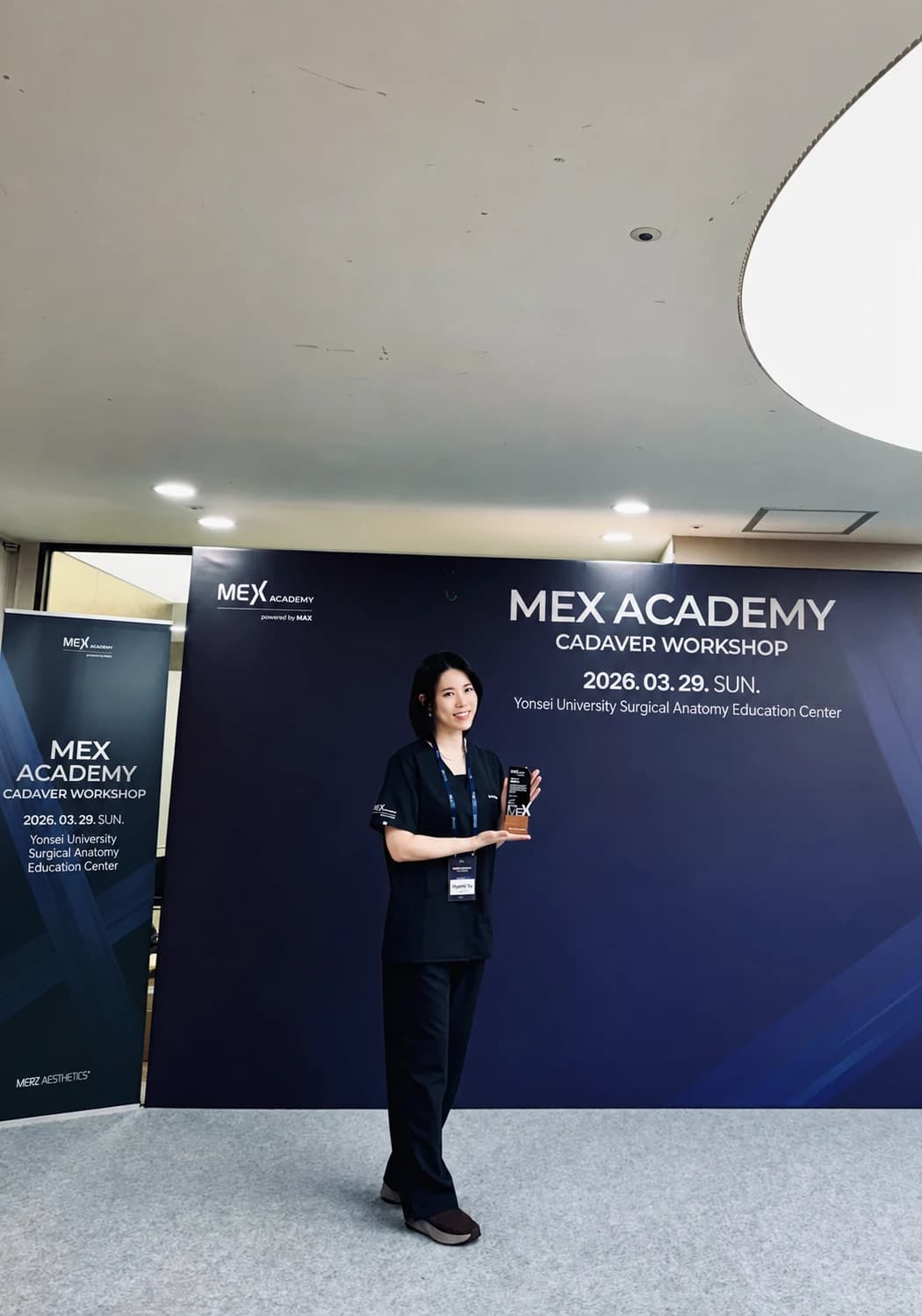 Dr. Hyemi Yu photographed at the anatomy workshop